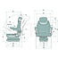 GRANIT Seat - 240920051, STPLUSTV1-LX260S | Technical data: - Scissor suspension with hydraulic shock absorber, - Infinitely variable weight adjustment 50 kg to 130 kg, - Spring travel 100 mm, - Height adjustment 80 mm, - Length adjustment 250 mm, - Backrest til
