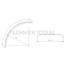 GRANIT Fender quarter circle 320 x 1070 mm black, without bracket | E2500, 82001944