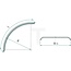 GRANIT Kotflügel Viertelkreis 370 x 1245 mm, Radius 725 mm, ohne Halter - E2800