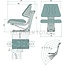 GRANIT Seat - 24000089, ST11G+AUTOMATICSEATBELT | Technical data: - Sprung seat with suspension adjustment for weights from 50 kg to 120 kg, - Suspension stroke, suspension with double-acting shock absorber 80 mm, - Longitudinal adjustment with guides: Adjustmen