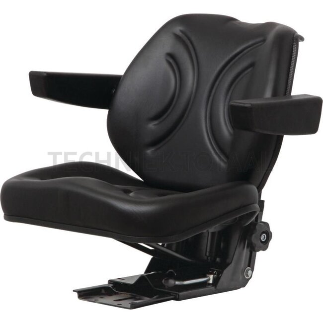 GRANIT Seat - 24000118, ST07BS-05 | Technical data: - Mechanically sprung seat - 150 mm longitudinal adjustment - 100 mm suspension stroke - 60 mm height adjustment - 50 - 120 kg weight range - Armrests | CE homologation e 13*78/764 according to EEC directive |
