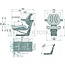 GRANIT Seat - 24000118, ST07BS-05 | Technical data: - Mechanically sprung seat - 150 mm longitudinal adjustment - 100 mm suspension stroke - 60 mm height adjustment - 50 - 120 kg weight range - Armrests | CE homologation e 13*78/764 according to EEC directive |