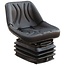 GRANIT Seat - 240920045, STPLUSC12 | Technical data: ● Air-sprung with 12 volt compressor ● Sprung seat with suspension adjustment for weights from 50 kg to 130 kg, ● Suspension stroke 100 mm, suspension with hydraulic shock absorber, ● Longitudinal adjustment w