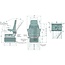 GRANIT Tractor seat air suspended fabric 12 V, seat width 480 mm, with switch
