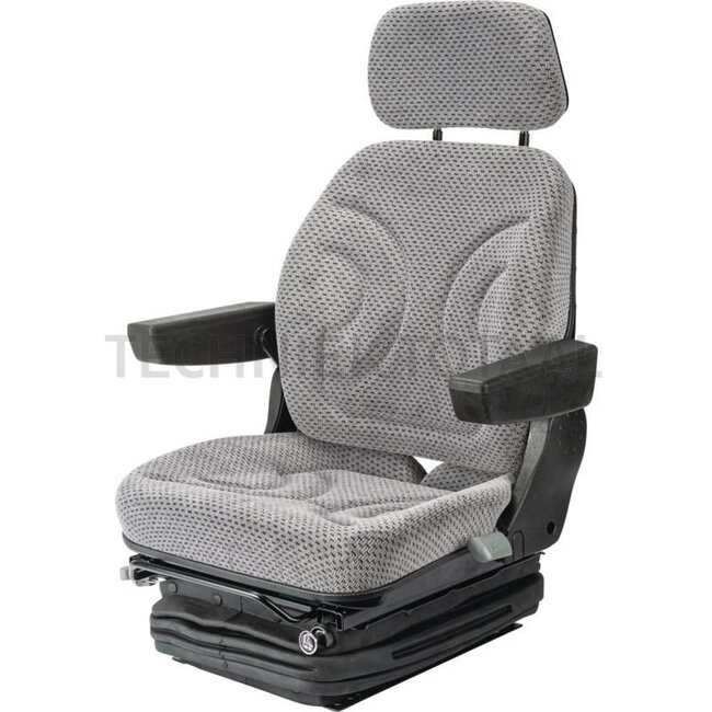 GRANIT Tractor seat air suspended fabric 12 V, seat width 480 mm, with switch
