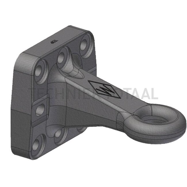 Walterscheid Drawbar eye - 770ZO5110, 8004827 | Version: Pick-up hitch | D-value: 89,3 / 95,3 kN | Hole pattern: 110 x 100 mm | Towing eye Ø: 50 mm | Load capacity: 3000 / 1500 kg | Colour: black | Lock: Ring, not rotatable | A: 240 mm | No. of holes: 8 | B: 100 mm |