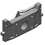 Scharmüller Adaptor plate Height adjustable with handle - 77707733052, 7.7330.52-A02, 07.7330.52-A02 | Load capacity: 3000 kg | D-value: 89,3 kN | Rail width: 330 mm | Hole pattern: 140 x 80 mm | Guide width: 32 mm | Plate height: 150 mm | Thread: M20 | Colour: Black