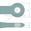 Walterscheid Zugöse - 770ZO74054-40A-5BP | Ausführung: Normzugöse | D-Wert: 125 kN | Zugösen-Ø: 40 mm | Stützlast: 1350 kg | Farbe: Metallisch blank | Verriegelung: Normzugöse | A: 390 mm | B: 55 mm | Beschreibung: Die Zugöse entspricht hinsichtlich ihrer Ring- und Sc