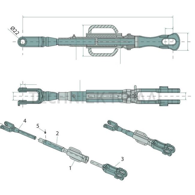 GRANIT Lifting strut - 71817199, 84253954, 47133908