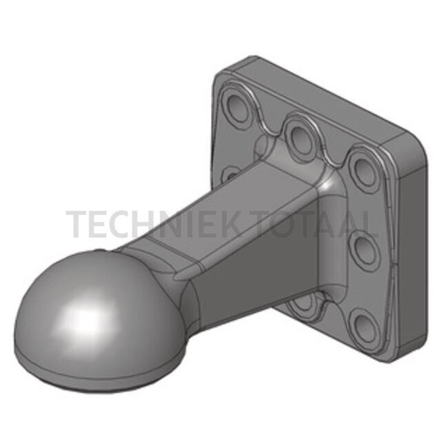 Scharmüller Trekoog - 11301317, 0.653.90.0-A02, 00.653.90.0-A02 | D-waarde: 120,2 kN | Flens: 8-gaats, verticaal | Oplegdruk: 4000 kg | Gatenpatroon: 130 x 130 mm | Boring: M20 mm | Aantal gaten: 8 | Kleur: zwart | Werklengte: 240 mm | EG-goedkeuring: VO (EU) 2015/20