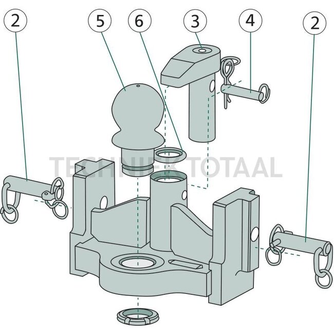 Walterscheid Innenteil - 770KB8329, 8002579 | Schienenbreite: 330 mm | Rastbolzen Ø: 25 mm | Führungsbreite: 32 mm | Stützlast: 4000 kg | D-Wert: 102 kN | Farbe: Schwarz | Beschreibung: Bei diesem Produkt handelt es sich um einen Kugelbock mit zwei Rastbolzen. Die Kup