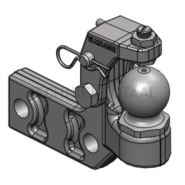 Scharmüller Zwangslenkung Tragplatten rechts Kugel 80 nach K50 250 mm, 2 ton | 0.520.54.0, 00.520.54.0