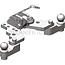 Scharmüller Forced steering support plates left Ball 80 to K50 250 mm, 2 ton - 0.520.55.0, 00.520.55.0