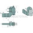 Scharmüller ZWL K50 mit Niederhalter Fendt Guss (W390) - 77700520522, 0.520.52.2, 00.520.52.2 | Assembly notes: Both ends | Connection position: 250 mm | Lock: K50 | Colour: Black | Steering power: 2 t | Description: Approved for steering forces up to 20 kN (2 t)