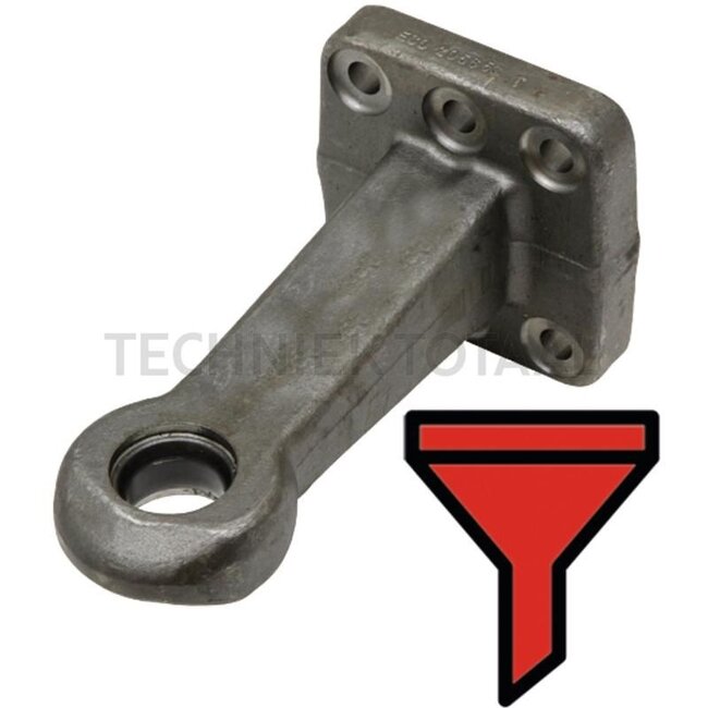 Scharmüller Zugöse - 77700652110A90, 30000801 | Ausführung: Flansch | D-Wert: 89,3 kN | Lochbild: 110 x 100 mm | Zugösen-Ø: 40 mm | Stützlast: 2000 kg | Farbe: KTL Beschichtung Schwarz | Anzahl Löcher: 6 | Ausladung: 250 mm | Bohrung: M16 mm | Flansch: Vertikal | EG-