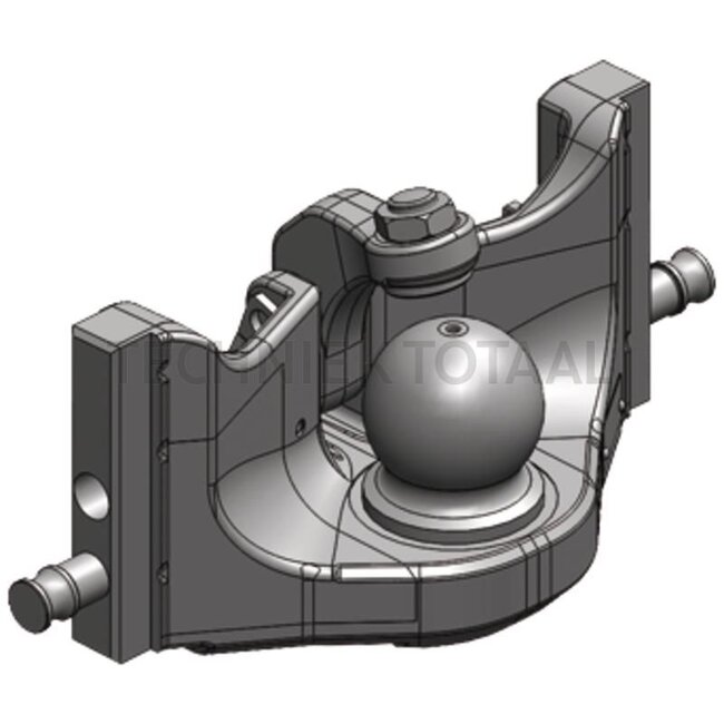 Scharmüller Ball 80® ball insert cast W335 S30 Cra - 11060097, RO825A3640C | Rail width: 335 mm | Detent pin Ø: 22 mm | Guide width: 30 mm | Load capacity: 4000 kg | D-value: 89,3 kN | Plate height: 160 mm | Colour: AGCO grey | Overhang: 57 mm | Description: Can be d