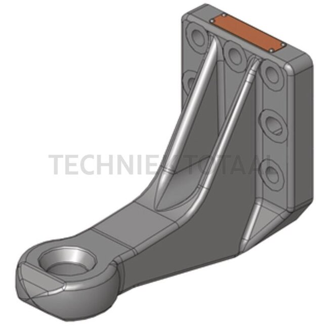 Scharmüller Trekoog - 77700652501, 0.652.50.1-A02, 00.652.50.1-A02 | Uitvoering: Flens | D-waarde: 83,9 kN | Gatenpatroon: 110 x 100 mm | Trekoog Ø: 40 mm (42 mm dik) | Oplegdruk: 2500 kg | Kleur: zwart | Aantal gaten: 8 | Werklengte: 256 mm | Boring: M16 mm | Flens: