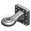 Scharmüller Drawbar eye - 77700652501, 0.652.50.1-A02, 00.652.50.1-A02 | Version: Flange | D-value: 83,9 kN | Hole pattern: 110 x 100 mm | Towing eye Ø: 40 mm (42 mm thick) | Load capacity: 2500 kg | Colour: Black | No. of holes: 8 | Overhang: 256 mm | Hole: M16 mm |