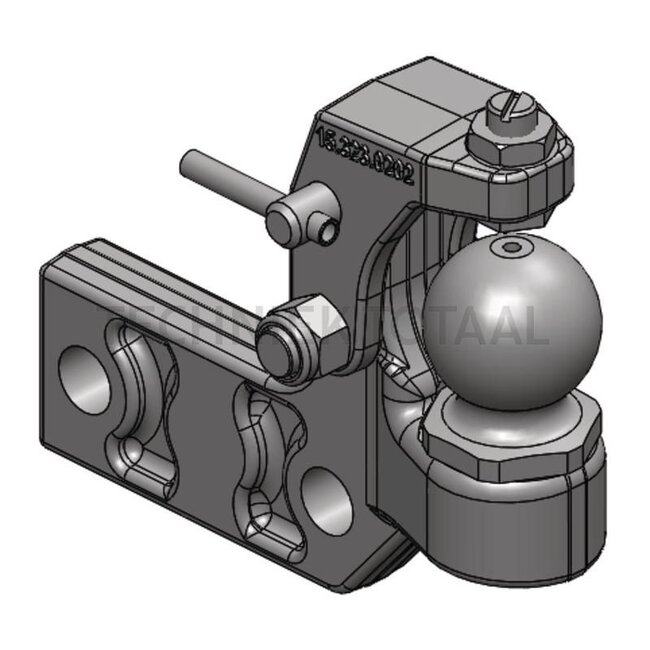 Scharmüller Forced steering - 77700520590 | Assembly notes: Anticlockwise | Connection position: 250 mm | Lock: K50 | Colour: Black | Steering power: 2 t | Description: Approved for steering forces up to 20 kN (2 t)