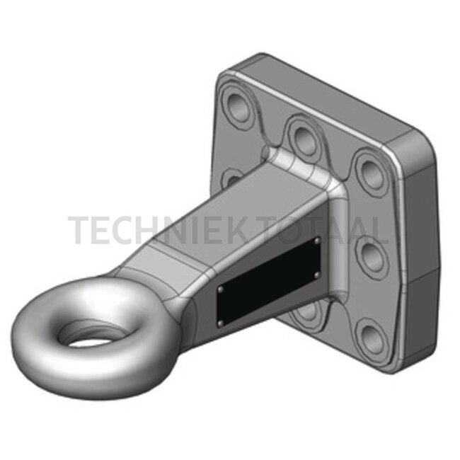 Scharmüller Zugöse - 77700653400, 0.653.40.0-A02, 00.653.40.0-A02 | Ausführung: Pick-up Hitch | D-Wert: 90,9 kN | Lochbild: 130 x 130 mm | Zugösen-Ø: 50 mm | Stützlast: 3000 kg | Farbe: Schwarz | Verriegelung: Ring | Anzahl Löcher: 8 | Ausladung: 240 mm | Bohrung: M2