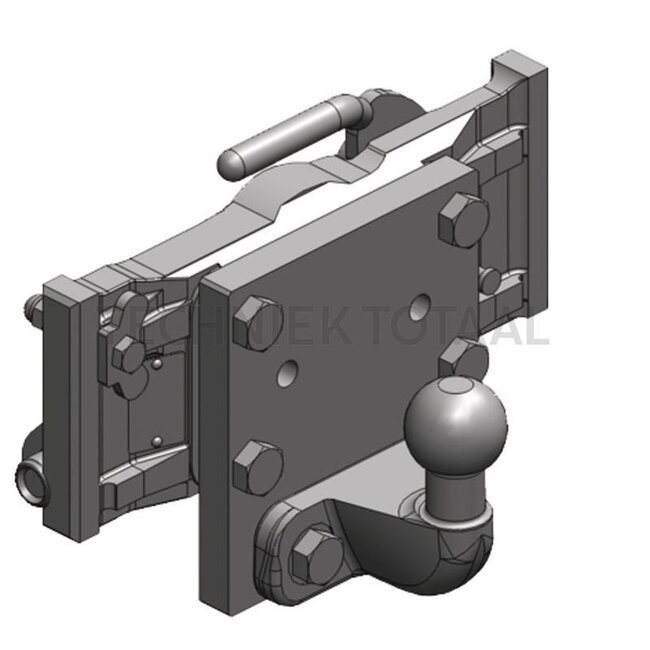 Scharmüller Anhängebock JSV Kugel 50 rail 325 mm, Bolzen Ø 25 mm, 250 kg, schwarz | 5.7325.03-A02, 05.7325.03-A02