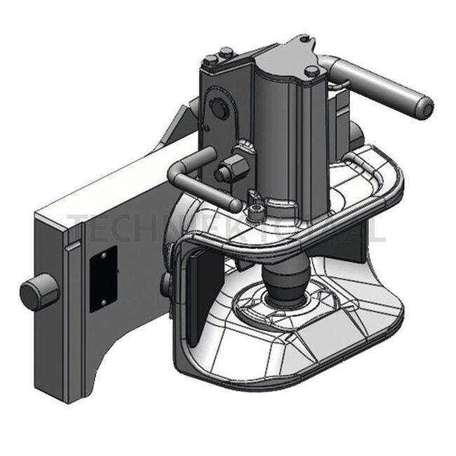 Scharmüller Trekbek automatisch - 777033203271, 3.3203.271-A02, 03.3203.271-A02 | Railbreedte: 320 mm | Vergrendelpen Ø: 25 mm | Geleidebreedte: 38 mm | Koppelingspen: 38 mm | Oplegdruk: 2000 kg | D-waarde: 82,4 kN | Kleur: zwart | Omschrijving: In hoogte verstelbaar