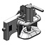 Scharmüller Zugmaul Automatisch - 777033203271, 3.3203.271-A02, 03.3203.271-A02 | Schienenbreite: 320 mm | Rastbolzen Ø: 25 mm | Führungsbreite: 38 mm | Kuppelbolzen: 38 mm | Stützlast: 2000 kg | D-Wert: 82,4 kN | Farbe: Schwarz | Beschreibung: Höhenverstellbar mit H
