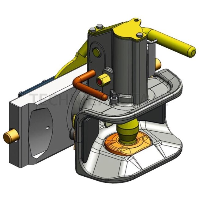 Scharmüller Inner part - 777033293221, 3.3293.221-A02, 03.3293.221-A02 | Rail width: 330 mm | Detent pin Ø: 20 mm | Guide width: 30 mm | Connecting pin: 38 mm | Load capacity: 2000 kg | D-value: 82,4 kN | Colour: Black | Description: Height adjustable with handle | D