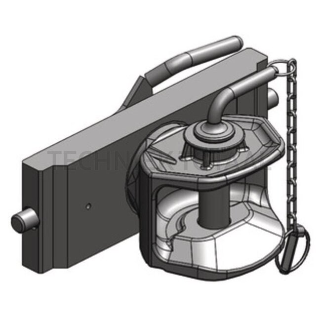 Scharmüller Top drawbar rail 330 mm, pin Ø 20 mm, coupling pin 31 mm - 3.3295.01-A02, 03.3295.01-A02