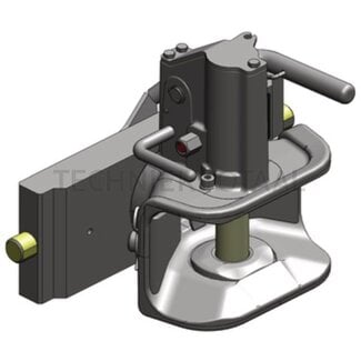 Scharmüller Pin coupling Rail width 330 mm - Detent pin Ø 25 mm - Guide width 32 mm - Connecting pin 31 mm - Load capacity 2000 kg - Black