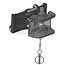 Scharmüller Hitch - 77705325506 | Rail width: 325 mm | Detent pin Ø: 25 mm | Guide width: 26 mm | Connecting pin: 38 mm | Load capacity: 2000 kg | D-value: 82,4 kN | Colour: Black | Description: Height adjustable with handle | Plate height: 133 mm | Lock: manual