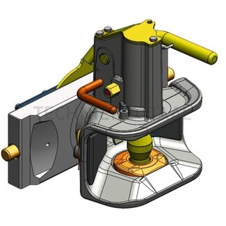 Scharmüller Aanhangerkoppeling Railbreedte 314 mm - Vergrendelpen Ø 20 mm - Geleidebreedte 30 mm - Koppelingspen 38 mm - zwart