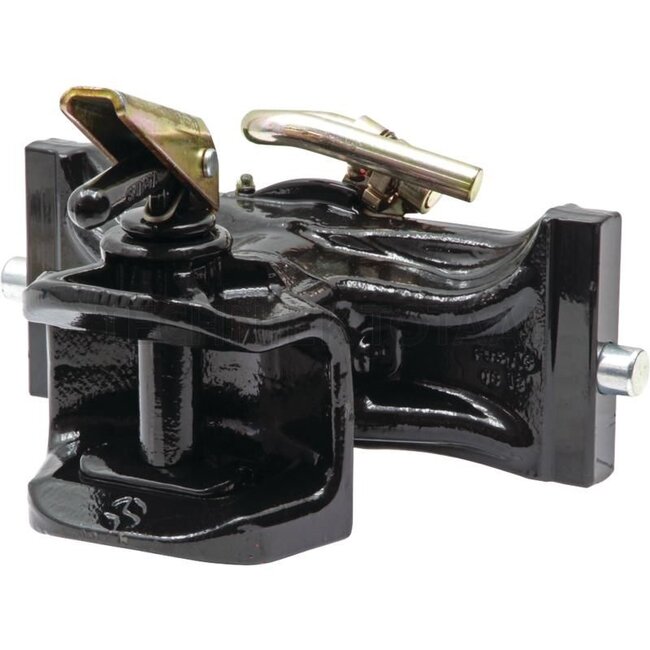 Sauermann Sauermann inner part - 711145010, D0.017.8609.320, AL160393, AL222036 | Rail width: 330 mm | Detent pin Ø: 25 mm | Guide width: 32 mm | Connecting pin: 32 mm | Load capacity: 2500 kg | D-value: 97,1 kN | Colour: Black | Version: Sliding bolt | Lock: manua