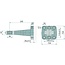 GRANIT Drawbar eye Ø 40 mm, 110 x 100 mm, 6-hole, 130 kN, KTL coated | 30000802, 205653
