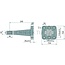 GRANIT Drawbar eye Ø 40 mm, 110 x 100 mm, 6-hole, 130 kN, KTL coated | 30000802, 205653