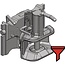 Sauermann Pin coupling Rail width (mm) 390 mm - Detent pin √ò (mm) 25 mm - Guide width (mm) 32 mm - Connecting pin (mm) 38 mm - Load capacity (kg) 2500 kg - Black - D0.017.8605.310