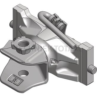 ROCKINGER Pin coupling Rail width 390 mm - Detent pin Ø 25 mm - Guide width 32 mm - Connecting pin 31,5 mm - Load capacity 2000 kg - Black