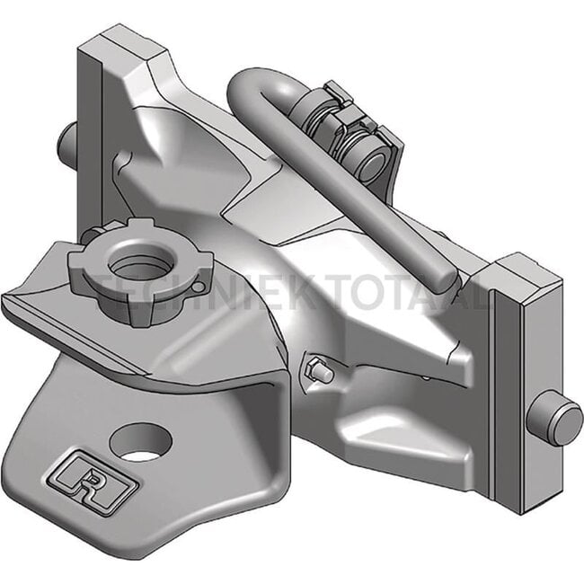 ROCKINGER Pin coupling Rail width 390 mm - Detent pin Ø 25 mm - Guide width 32 mm - Connecting pin 31,5 mm - Load capacity 2000 kg - Black - RO810D90005_ERSET