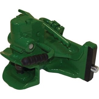 ROCKINGER Pin coupling Rail width (mm) 390 mm - Detent pin √ò (mm) 25 mm - Guide width (mm) 32 mm - Connecting pin (mm) 38 mm - Load capacity (kg) 2000 kg - John Deere green