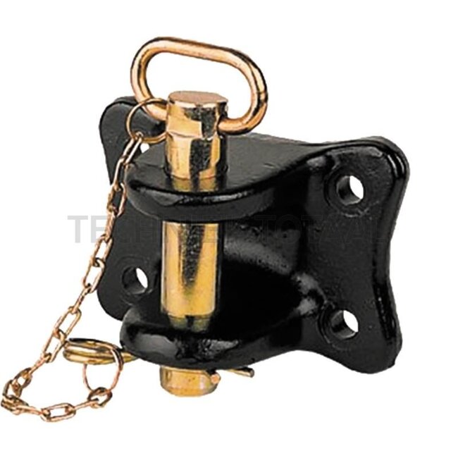 Walterscheid Shunting coupling - 770KU603, 8002463 | Hole pattern: 160 x 100 mm | Hole Ø: 21 mm | Load capacity: 2000 kg | Connecting pin: 35 mm | Colour: Black | Trailer load: 25000 kg | No. of holes: 4 | Description: Towing couplings are only used for towing inopera