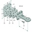 ROCKINGER Bolt-on plate - Hole pattern (mm): 100 x 110 x 110. Thread: M16. Dimensions (mm): 200 x 185 x 30 - ROE70305