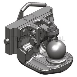 Scharmüller K80 kogelinzetstuk railbreedte 241 mm, oplegdruk 2000 kg, AGCO grijs