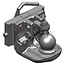 Scharmüller K80 insert - 77703624132 | Rail width: 241 mm | Detent pin Ø: 22 mm | Guide width: 30 mm | Load capacity: 2000 kg | D-value: 83,9 kN | Plate height: 120 mm | Colour: AGCO grey | Overhang: 155 mm | Description: Height adjustable with handle | Hole: M16 mm