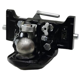 Scharmüller Trekhaak K80 handmatig, rail 322 mm, pen Ø 22 mm, 3000 kg, zwart