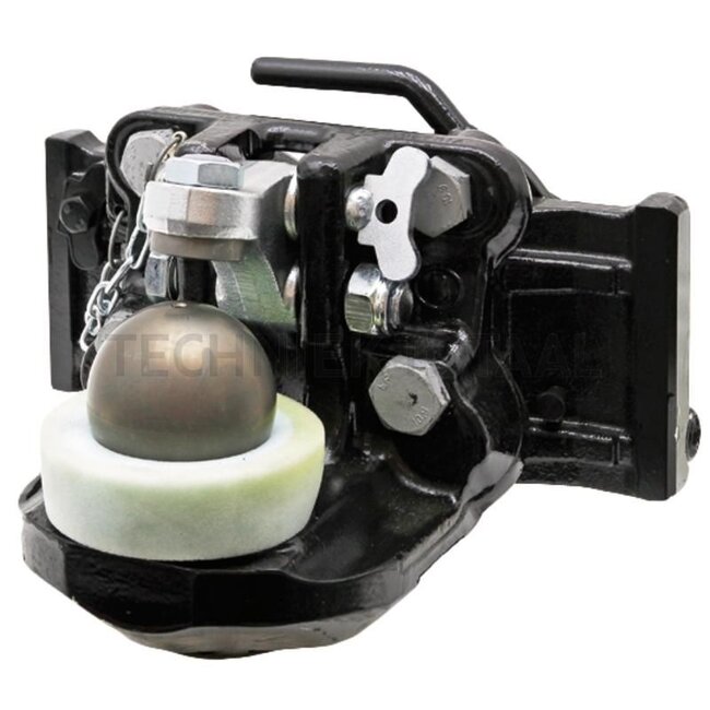 Scharmüller Trekhaak - 77705632533, 5.6325.33-A02, 05.6325.33-A02 | Railbreedte: 325 mm | Vergrendelpen Ø: 25 mm | Geleidebreedte: 26 mm | Oplegdruk: 2000 kg | D-waarde: 83,9 kN | Plaathoogte: 133 mm | Kleur: zwart | Werklengte: 177 mm | Omschrijving: In hoogte ver