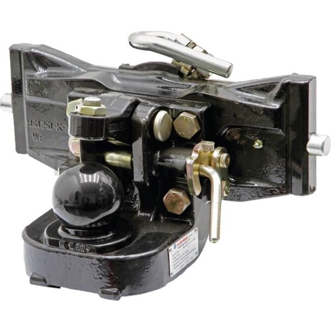 Sauermann Sauermann inner part Rail width: 390 mm - 711125111, D0.017.8879.310 | Rail width: 390 mm | Detent pin Ø: 25 mm | Guide width: 31,4 mm | Load capacity: 3000 kg | Colour: Black | D-value: 92 kN | Version: Sliding bolt | Lock: ball 80