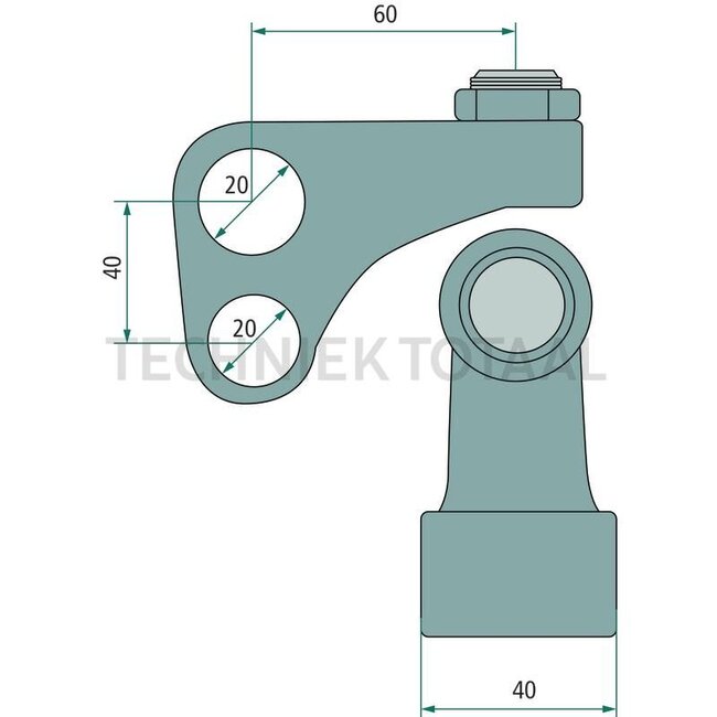 Scharmüller Hold-down 15°, with adjusting screw - 77702481316, F916501120050, 2.481.316, 02.481.316 | Bending angle: 15° | Menke no.: 68325