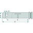 GRANIT Pin Cat. 1 - 20099036 | Version: Universal, without chain | Category: 1 | A: 22 mm | B: 8 mm | C: 78 mm | D: 114 mm
