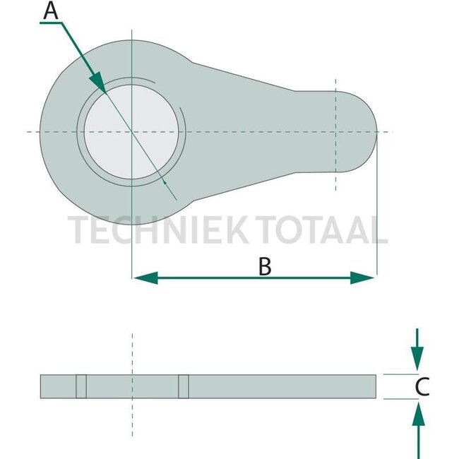 GRANIT Lock nuts (set of 4) - 20012165 | A: M30 x 3,5 mm | B: 45 mm | C: 5 mm