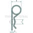 R-clip - 20004282801, GS | Version: galvanised | A: 2,8 mm | B: 26 mm | C: 11,2 - 14 mm